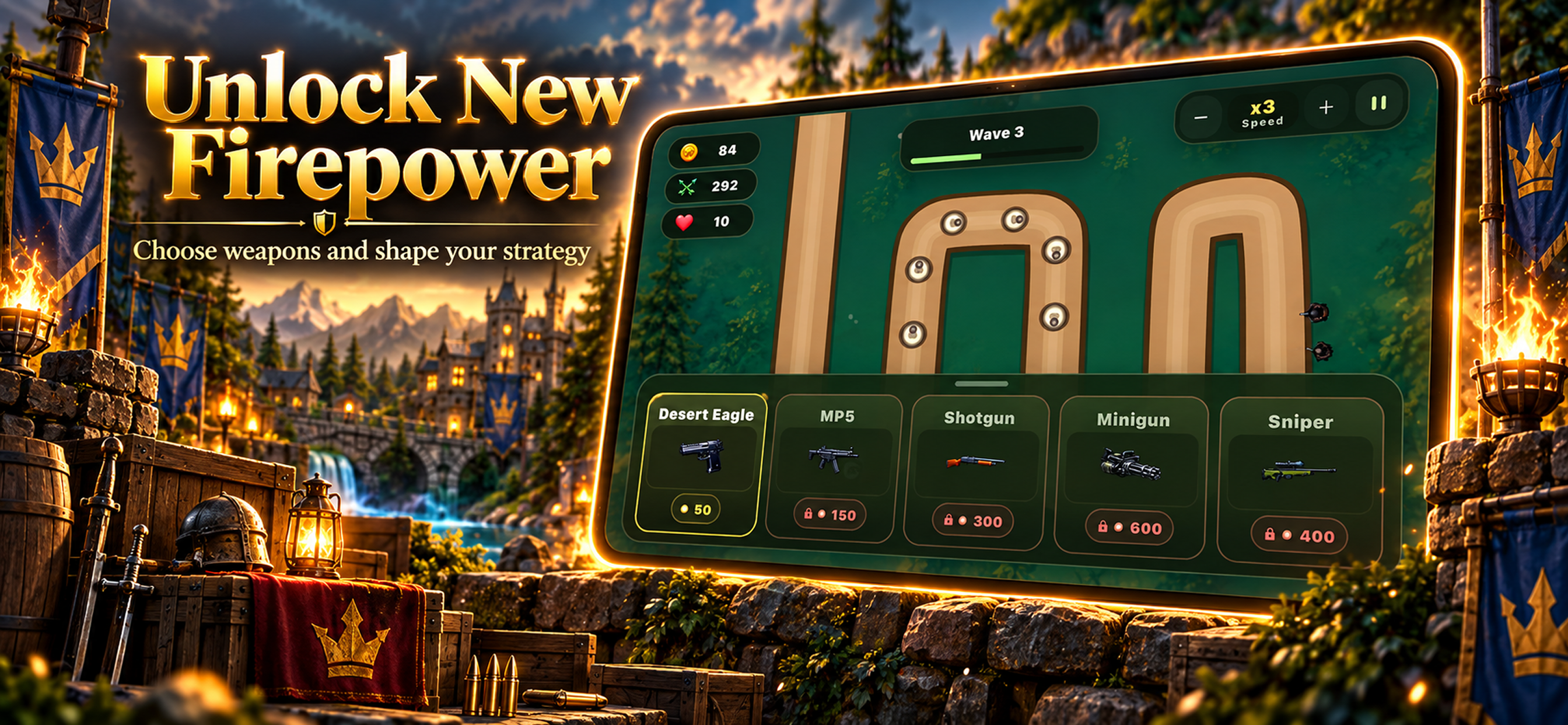 Endless Village Defense gameplay screenshot 2